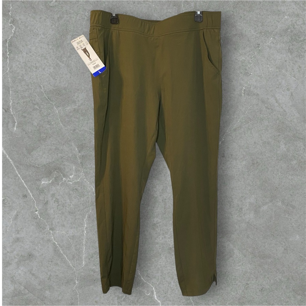 NWT EDDIE BAUER DEPARTURE ANKLE PANT DARK TAUPE
